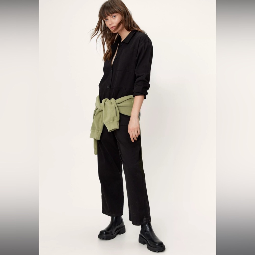 Nasty Gal Long Sleeve Black Jumpsuit
